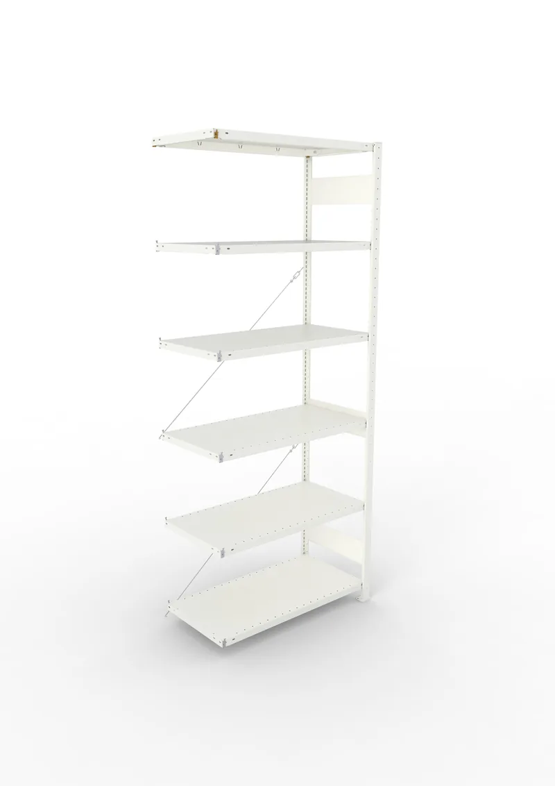 CLIP 150 AR 2500 x 1000 x 500 RAL 7035 kpl. mit 6 Böden