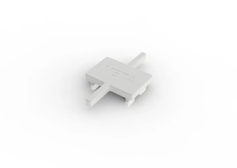 PVC-Abdeckkappe CLIP ER doppel, RAL 7035 (10 Stück)