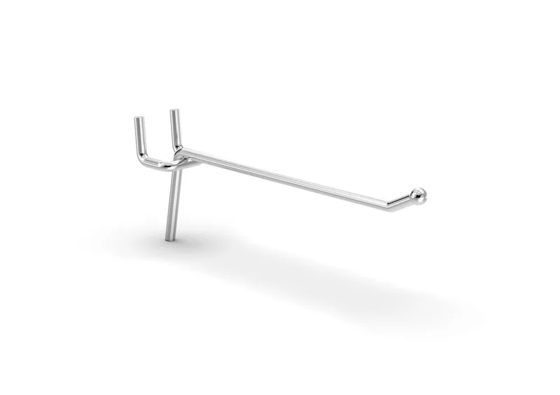 Aufhängehaken für Lochung 30 / 4 bis 5 l = 100 vzk Durchmesser 3,4 mm, ZA 15 mm (Lochwandhaken) (Einfachhaken mit Kugel)