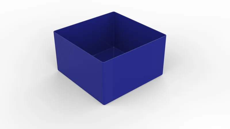 Einsatzkasten 3 blau 108 x 108 x 63 für CLIP Schubladen und Schränke