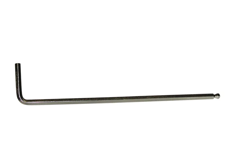 Winkelschraubendreher komplett SW 4 mm, 6-kt. Kugelkopf vernickelt